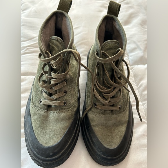 SeaVees Suede Mariners High Top Boot Sneaker. Olive Size 6.5 US - Picture 3 of 8